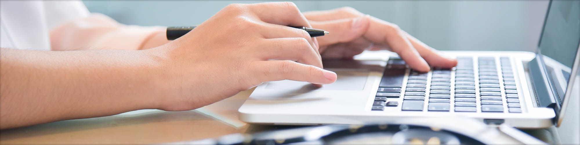 Woman Using a Laptop